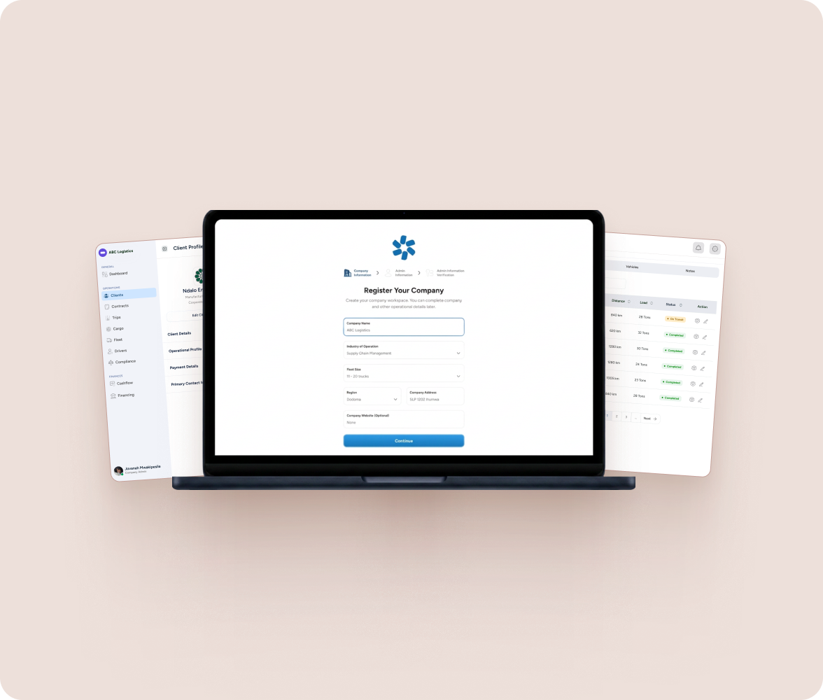 Randei logistics SaaS screens